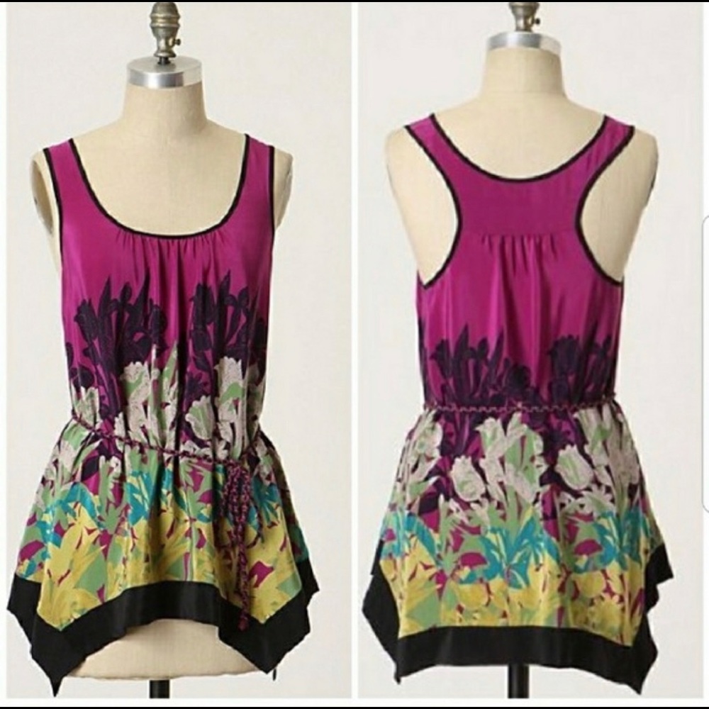 Odille Silk Tank by Anthropologie